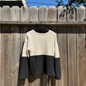Chic Two-Tone Sweater
